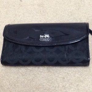 Authentic Coach signature leather wallet